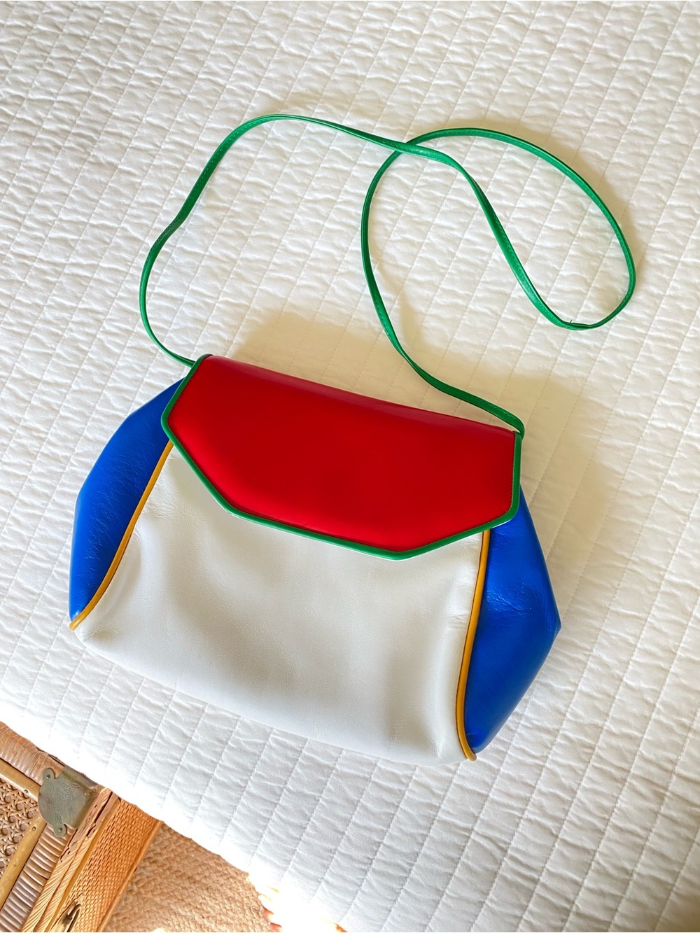Vintage Susan Gail Rare Colorblock Leather Purse